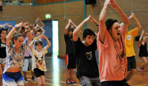 Embracing movement: Travers Ross leads a dance workshop at the Coffs Harbour Education Campus. Embracing movement: Travers Ross leads a dance workshop at the Coffs Harbour Education Campus.
